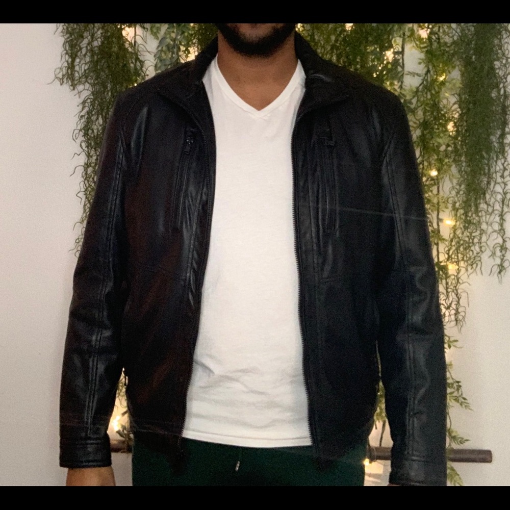 Michael Kors Men’s Black Leather Jacket